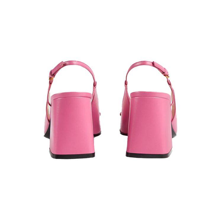 Gucci Horsebit Chunky Heel High Heels 7.5cm Women's Pink 643892 C9D00 5609