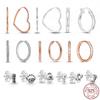 2022 New Sterling Silver 925 Fashion Silver Earring Heart Hoop Earrings Ear Studs For Women Jewelry Gift For Girlfriend Wife