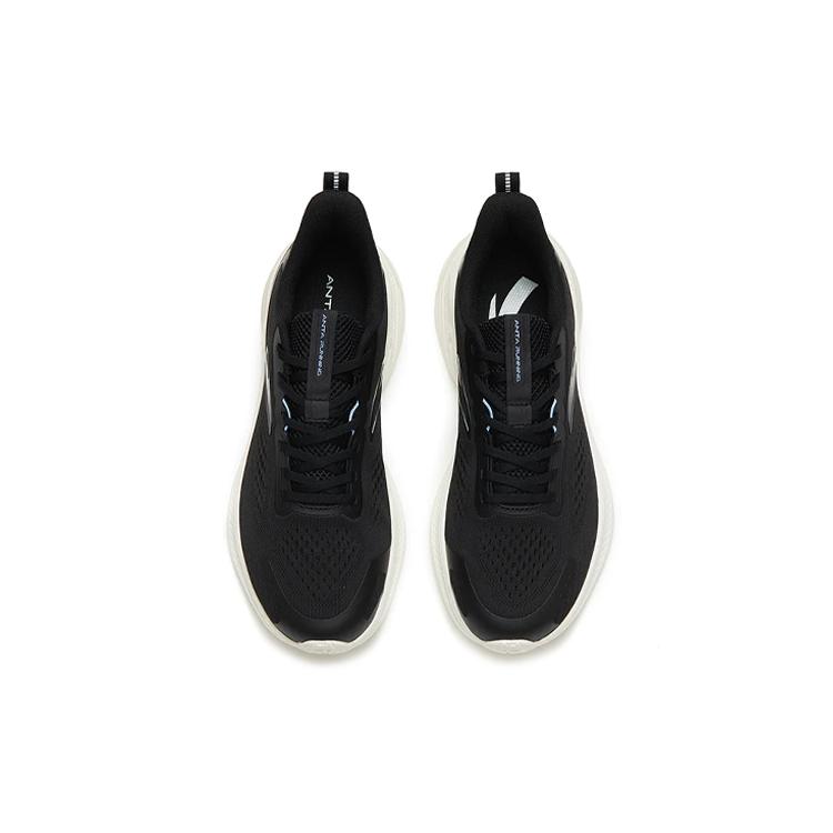 New Anta Anti Slip Wear Resistant Low Top Running Shoes Men's Black White 112325542-3