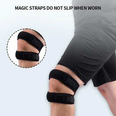 1 Stück Duale Patellasehnen-Unterstützungsbandage, Verstellbarer Stabilisator für Meniskusriss, Arthritis, Sehnenentzündung, MCL, ACL, Schmerzlinderung