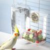 Transparent Bird Feeding Container Hanging Water Dispenser Bird Cage Feeder Waterer  Cockatiel