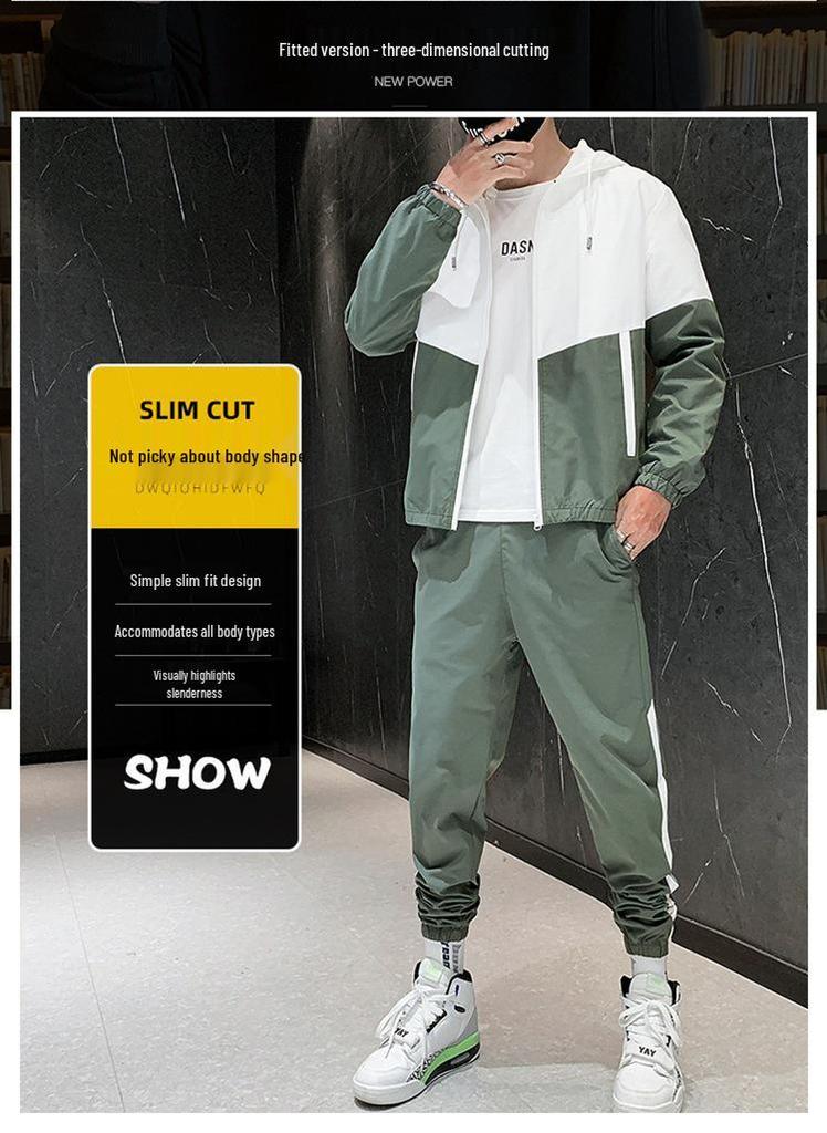 2025 Autumn/Winter Men's Trendy Casual Two-Piece Sports Suit