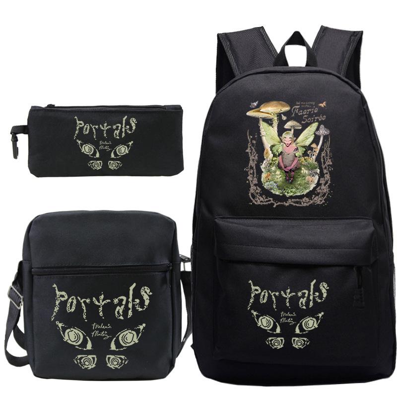 Popular Singer Peripheral Backpack Pencil Case Student Schoolbag Three-piece Set