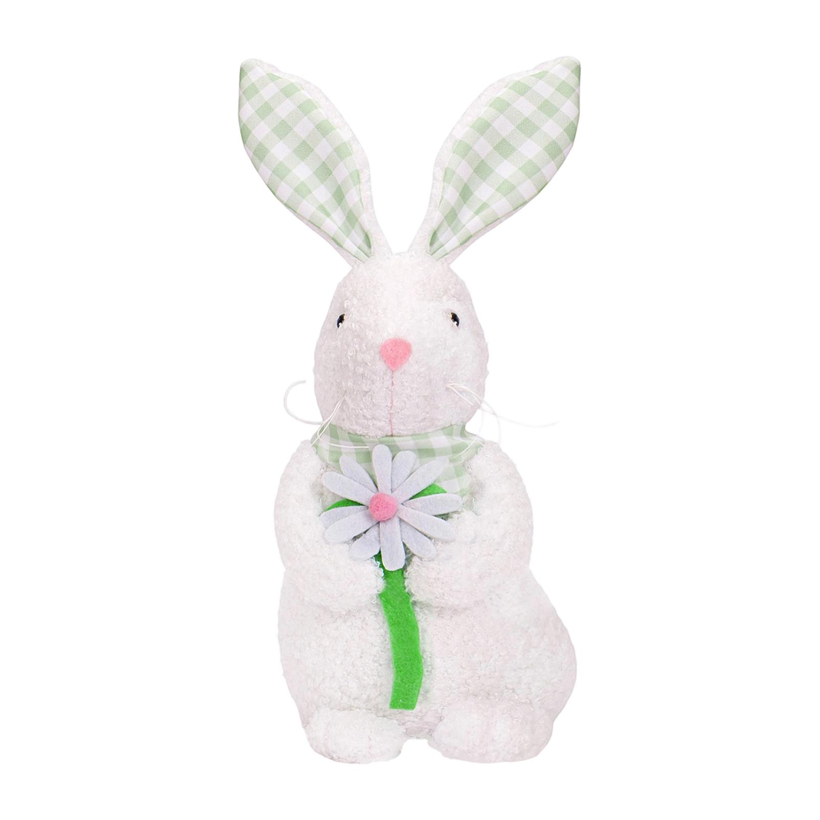 

Easter Bunny Standing Figurine Cute Doll Holiday Party Decoration Home Decor One Size