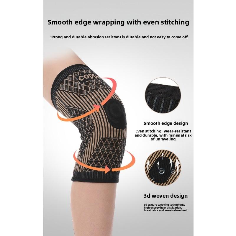 Special Copper-ion Fiber Nylon Anti-bacterial Thin and Breathable Knee Guard for Sports Cycling, Fitness Running and Leg Protection.
