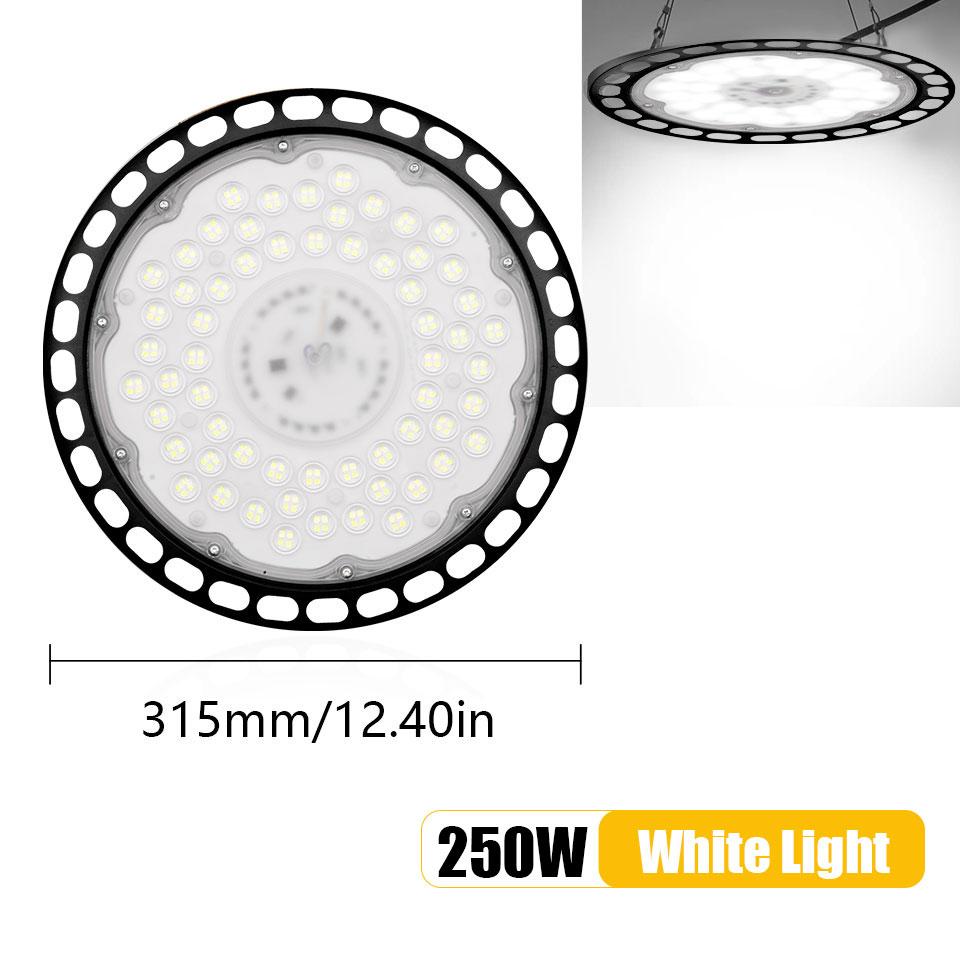 Super Bright 100/150/200W UFO LED High Bay Lights Waterproof Commercial Industrial Market Warehouse Garage Workshop Garage Lamps