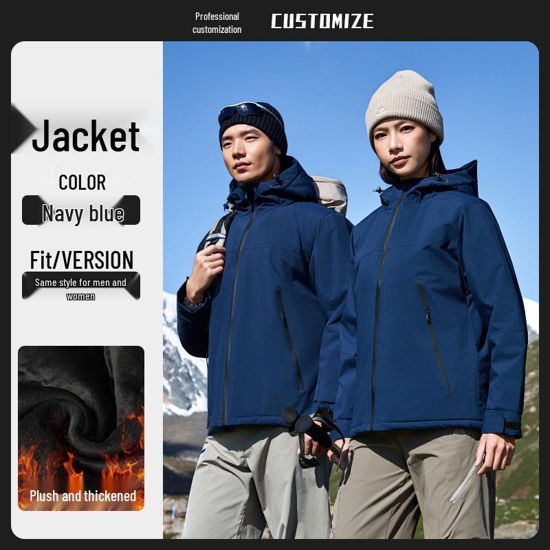 Men's Custom Logo Anti-Static Thickened Windproof Work Jacket for Autumn and Winter