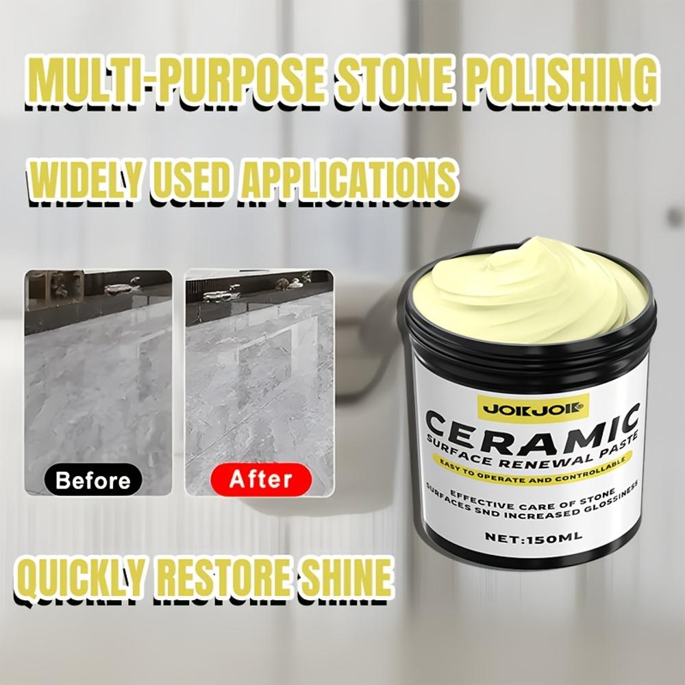 JOKJOK Professional-Grade Stone Polishing Wax - Quick Renewal & Shine, Multi-Surface Nano Formula for Marble, Ceramic, Porcelain