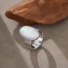 Punk Style CopperColor Oval Stone Ring Ladies Fashion Trend Holiday Party Jewelry Accessories Gifts