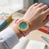 Orologio al Quarzo Unisex con Cinturino Colorato in Silicone per Donna Uomo Moda da Polso