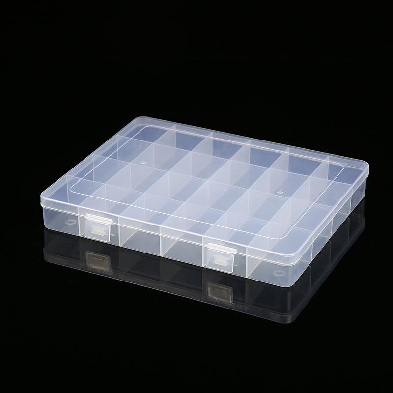 Multi-Grid Transparent Plastic Storage Box for Beading & Jewelry - 10, 15, 24, 28, 32 Options
