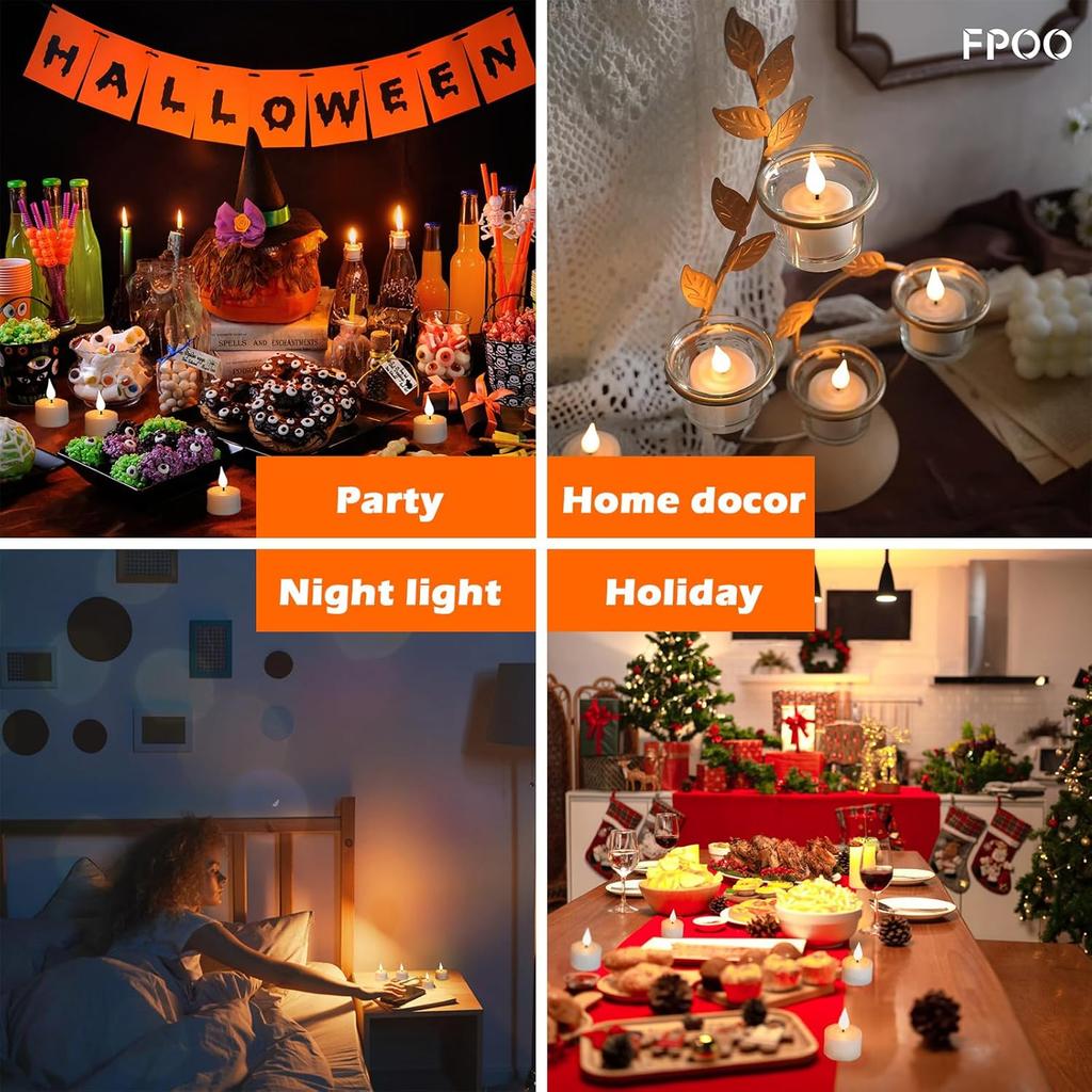 Rechargeable Tea Lights Candles with Remote Timer, 12 Packs Flameless Flickering led Tea Lights Votive Candles with USB Charging for Home Decor