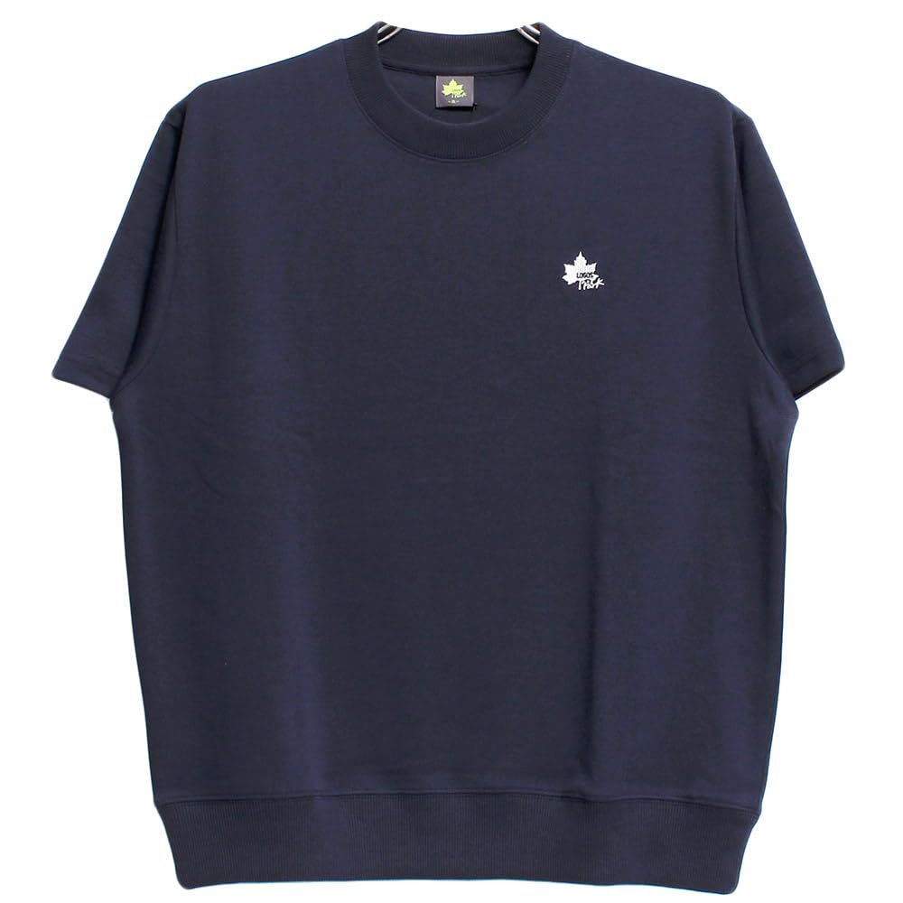 Logos Park Men's Short Sleeve Sweatshirt, Cardboard Material, Crew Neck, Size 4L, Navy (67)