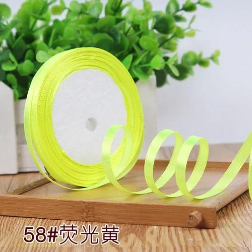 25Yards 6mm Silk Satin Ribbons for Crafts Bow Handmade Gift Wrap Partys Christmas Wedding Decorative Artificial DIY Accessories