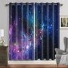 3D Purple Blue Galaxy Space Universe Stars Starry Window Curtains For Living Room Kids Bedroom Bathroom Kicthen Door Home Decor2