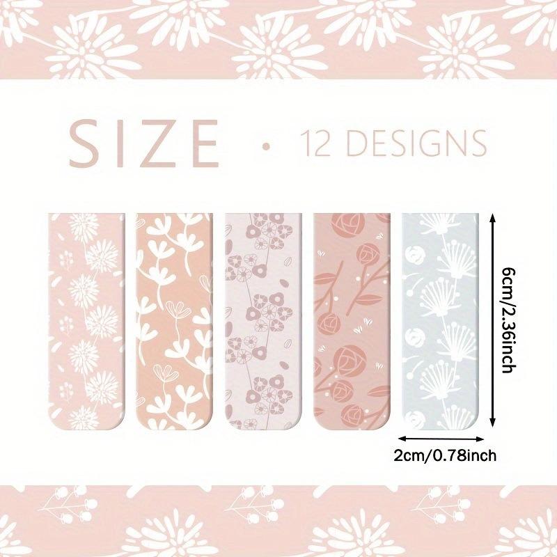 12 Pcs Style Magnetic Bookmarks with Various Patterns Magnetic Reading Bookmarks  Page Clipping Marker