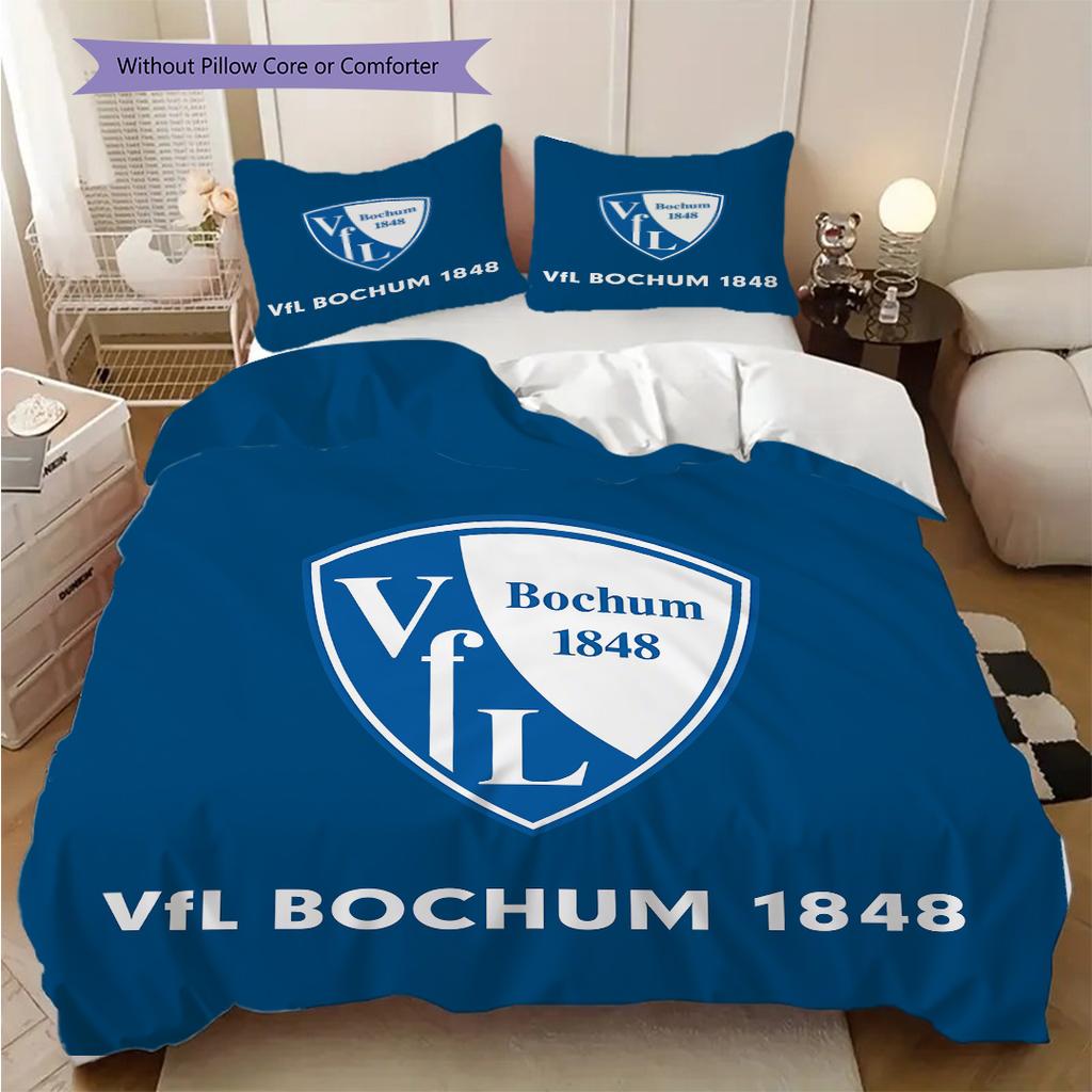 VfL Bochum 1848 Patroon Beddengoed Dekbed Set Dekbedovertrek Kussensloop Huisdecoratie Verjaardagscadeau (1 dekbedovertrek + 2 kussenslopen, zonder binnenkussen)