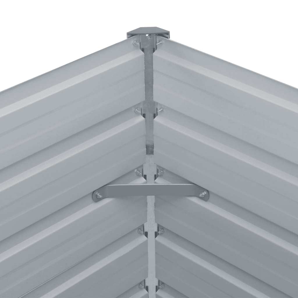 Garden Raised Bed Galvanized Steel 240*40*45 Cm Gray