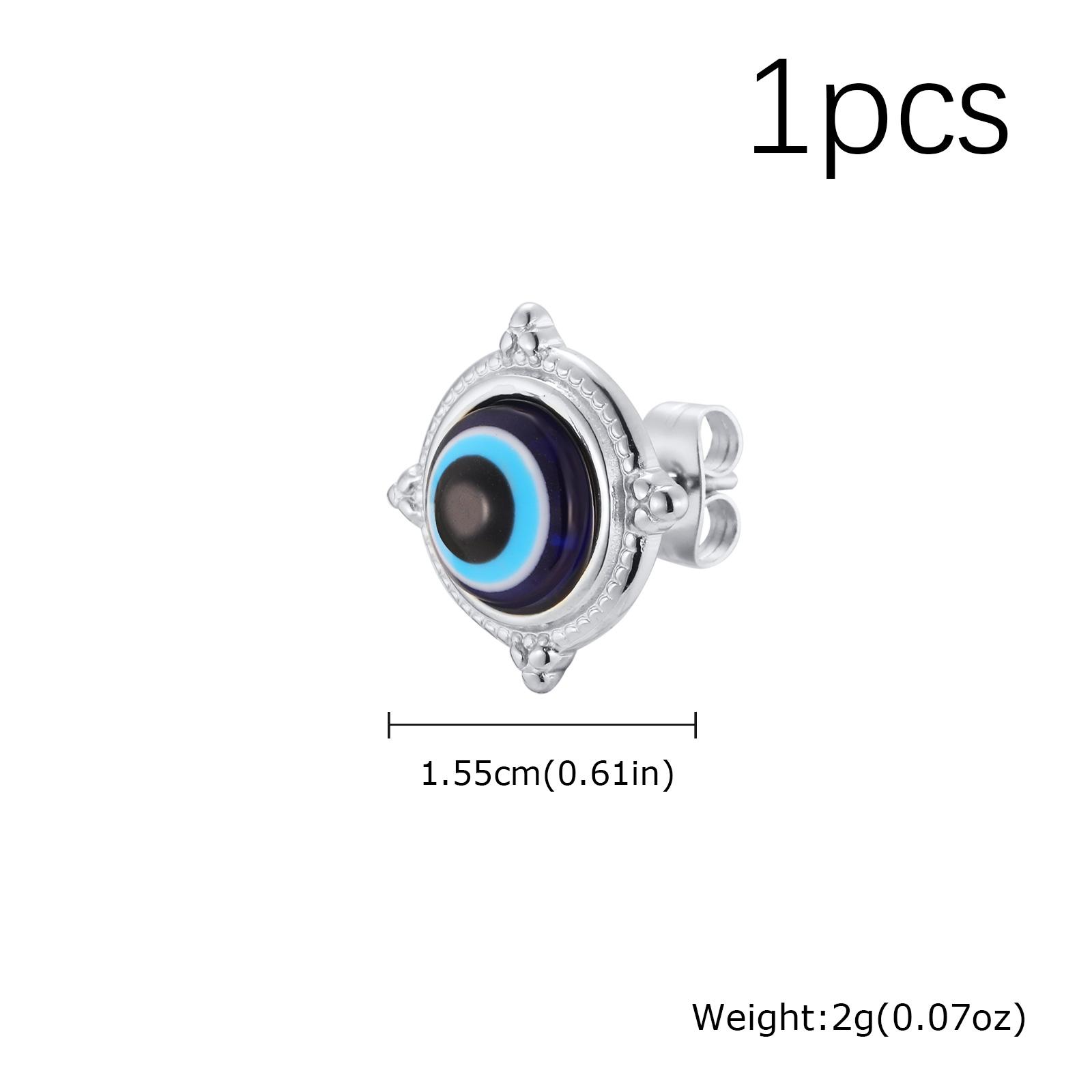 

Fashion Unique Round Lucky Evil Eye Stainless Steel Stud Earrings for Men Women Hypoallergenic Stylish Piercing Jewelry Gifts