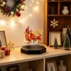 Magical Christmas Room Decor Magnetic Levitation Santa Sleigh Decor Floating Claus Tabletop Rotating Ornament for Fireplaces Ornament Display Stand,