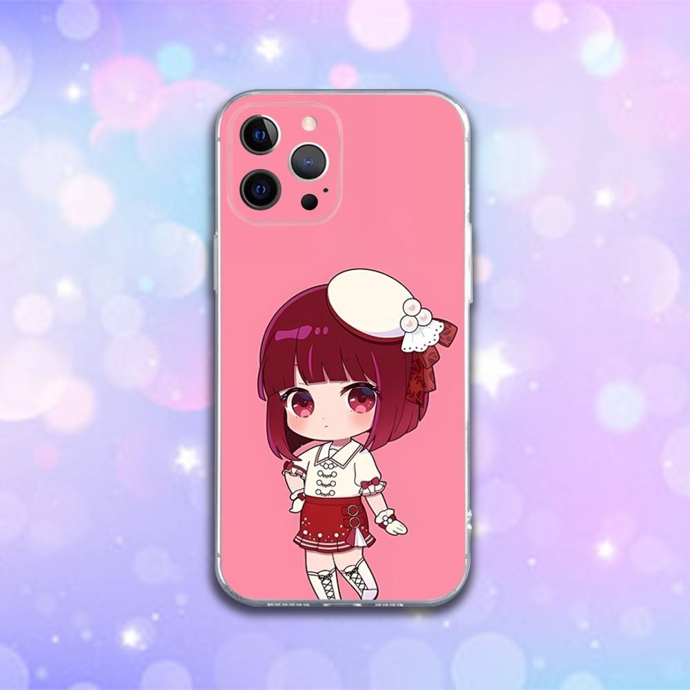 Oshi No Ko Kana Arima Phone Case For iPhone 16e,16,15,14,13,12,11 Plus,Pro,Max,XR,XS,X,Plus,SE,Mini Transparent Soft Cover