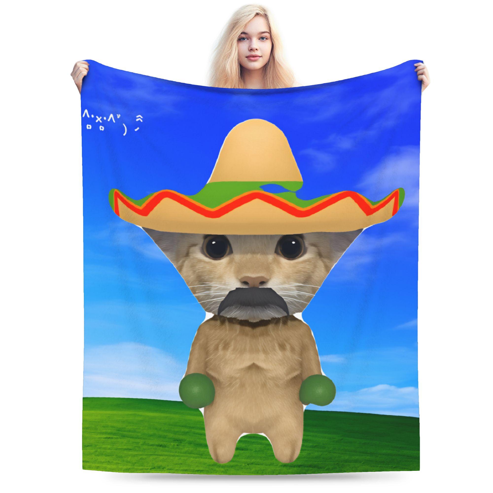 

Amigotte Toto~ Meow Meow Dancing Cats Blanket Soft Fluffy Plush Throw Blanket For Children Living Room Flannel Bedspread Bed 30x40in