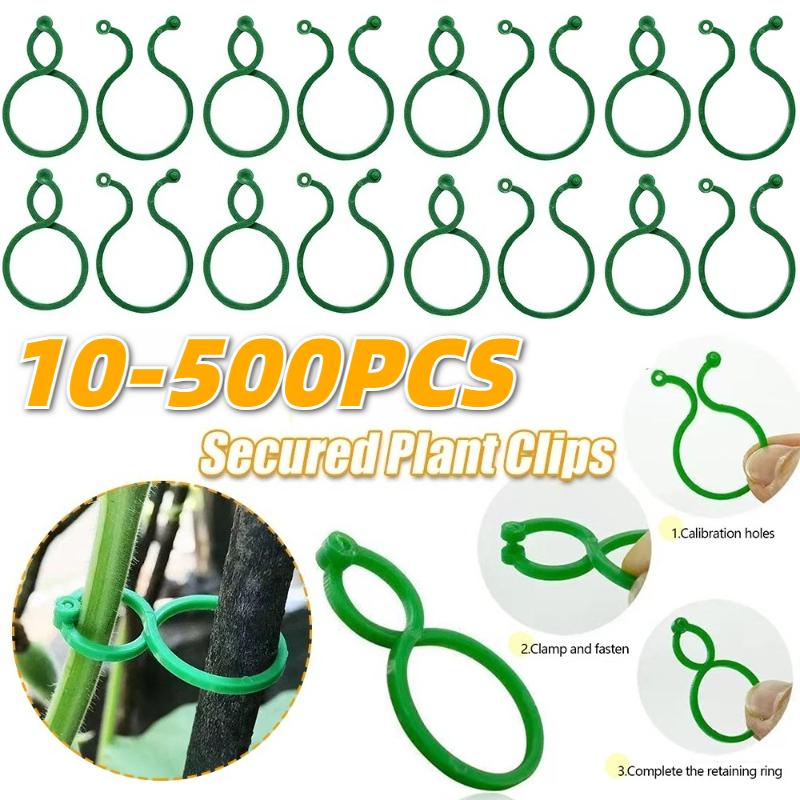 Garden Vine Strapping Clips Plant Bundled Buckle Ring Holder Tomato Garden Plant Stand Tool Gardening Supports Tools
