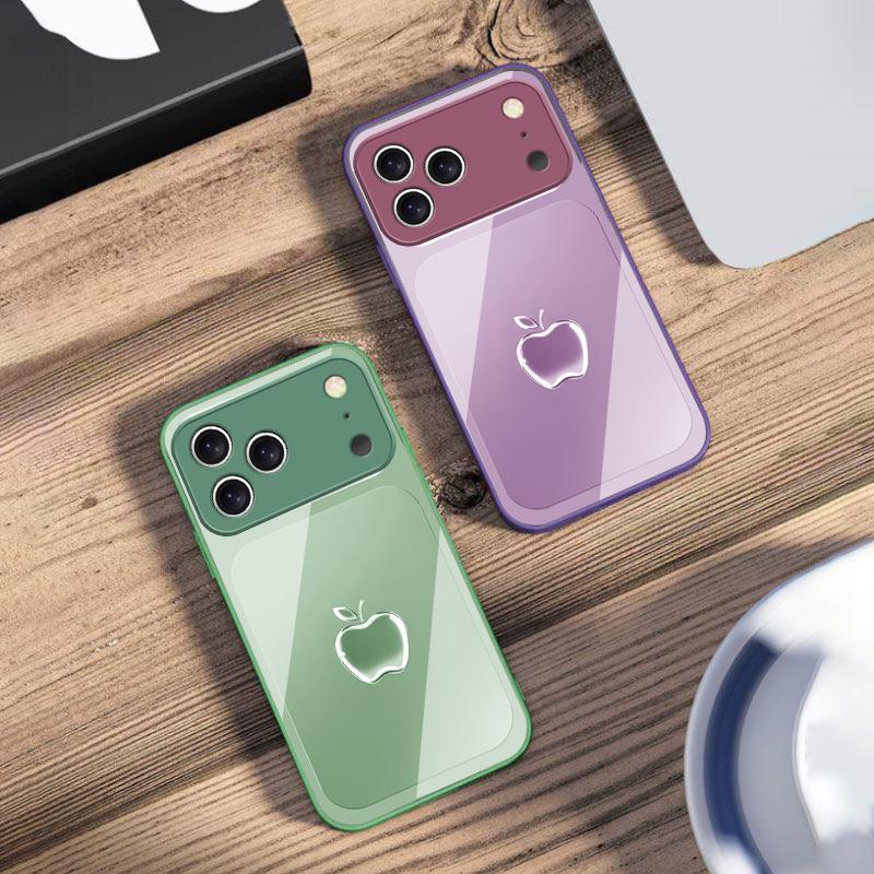 Metallic Gray Texture For iPhone 17 Air 16 E 15 14 13 Plus 12 Mini 11 17 Pro Max XR Xs Max 16E 7 8 Tempered Glass Phone Case