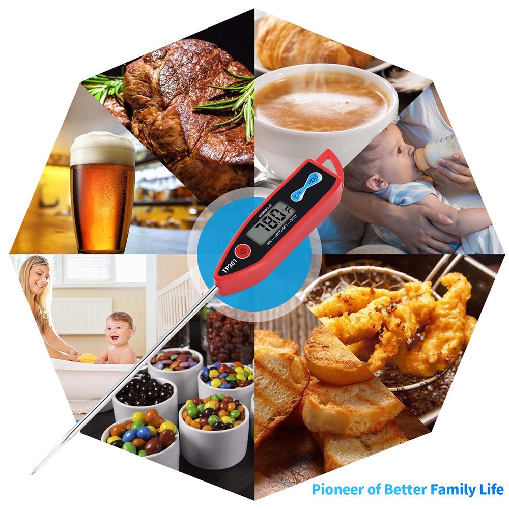 Digital Water Cooking Thermometer for Liquid, Candle, Instant Read with Waterproof for Food, Meat, Milk, BBQ, Long Probe