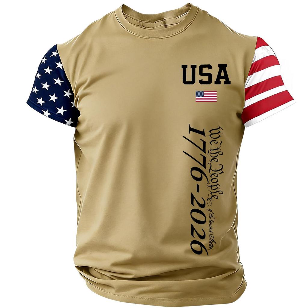 Men's Casual Round Neck Lightweight Breathable Short-Sleeve Top