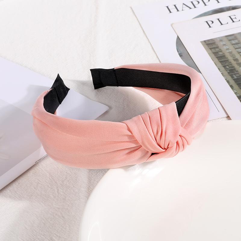 New Headbands for Women Girls Knotted Hair Band Solid Color Hairband Simple Hair Hoop Retro Makeup Headwear Hair Accessories