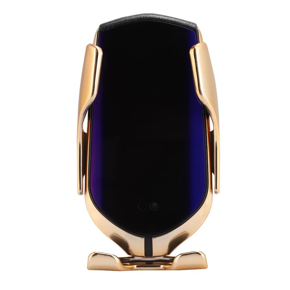 

10W Wireless Car Charger R1 Infrared Automatic Induction Mobile Phone Car Air Outlet BracketGolden золотой