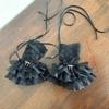 Flare Style Lace Wrist Cuffs Silk Ribbon Flare Cuffs Vintage Ruffles Gloves  Girl