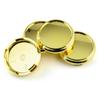 Gold Wheel Center Caps, 67.5mm and 62mm, Set of 4