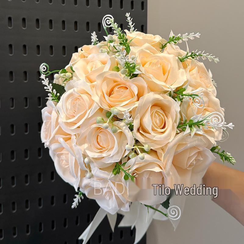 Velvet Rose Bridal Bouquet: Wedding & Photography Prop