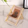 Mini 1/12 Dollhouse Chair Wood Dollhouse Deck Chair Model  Doll House Furniture Accessories