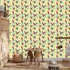 Cream and beige Parrots wallpaper for living room and bedroom 50x1000