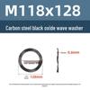 Yigu Black Metal Corrugated Wave Spring Washer M3M5 – Three Wave Crests Elastic Design
