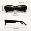 Vintage Black Square Sunglasses Woman Luxury Brand Small Rectangle Sun Glasses Female Gradient Clear Mirror Oculos De So