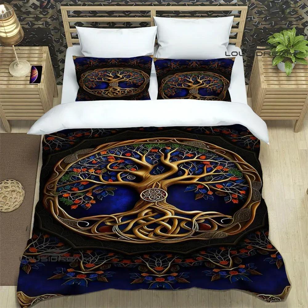 Tree of Life printed Bedding Sets exquisite bed supplies set duvet cover bed comforter set bedding set luxury birthday gift