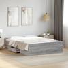 VidaXL Bed Frames and Drawers Sonoma Grey 120x200cm Engineered Wood, Bed, Storage Bed, Double Bed Frame, Bed 3280305