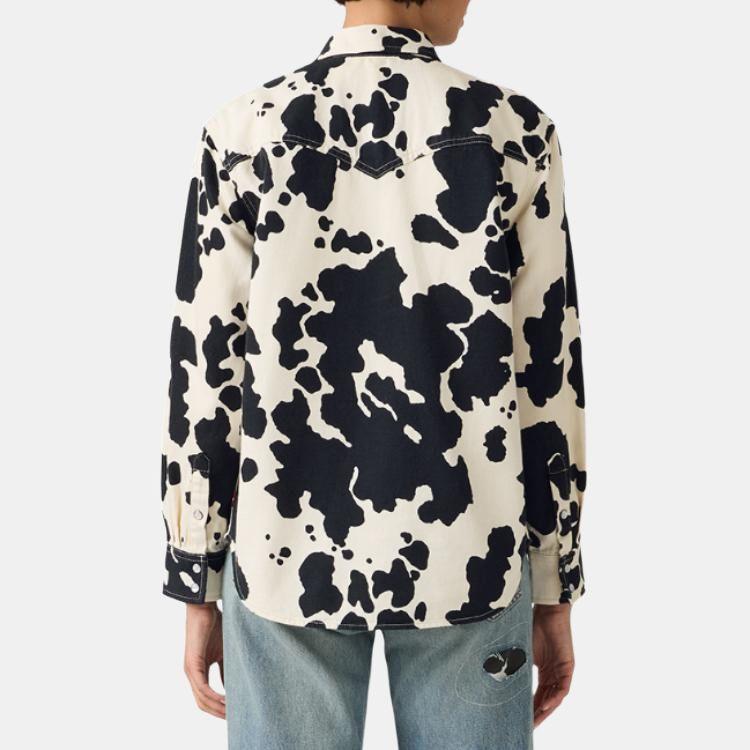 Levis X Toy Story Collaboration FW25 French Vintage Cow Print Long Sleeve Shirt Men Shirts 0034F0000