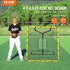 Baseball And Softball Rebounder Net, 4 X 4.5 Feet PitchBack Baseball Nest for Pitching and Fielding Training, Pitch Return Trainer Rebound Net with