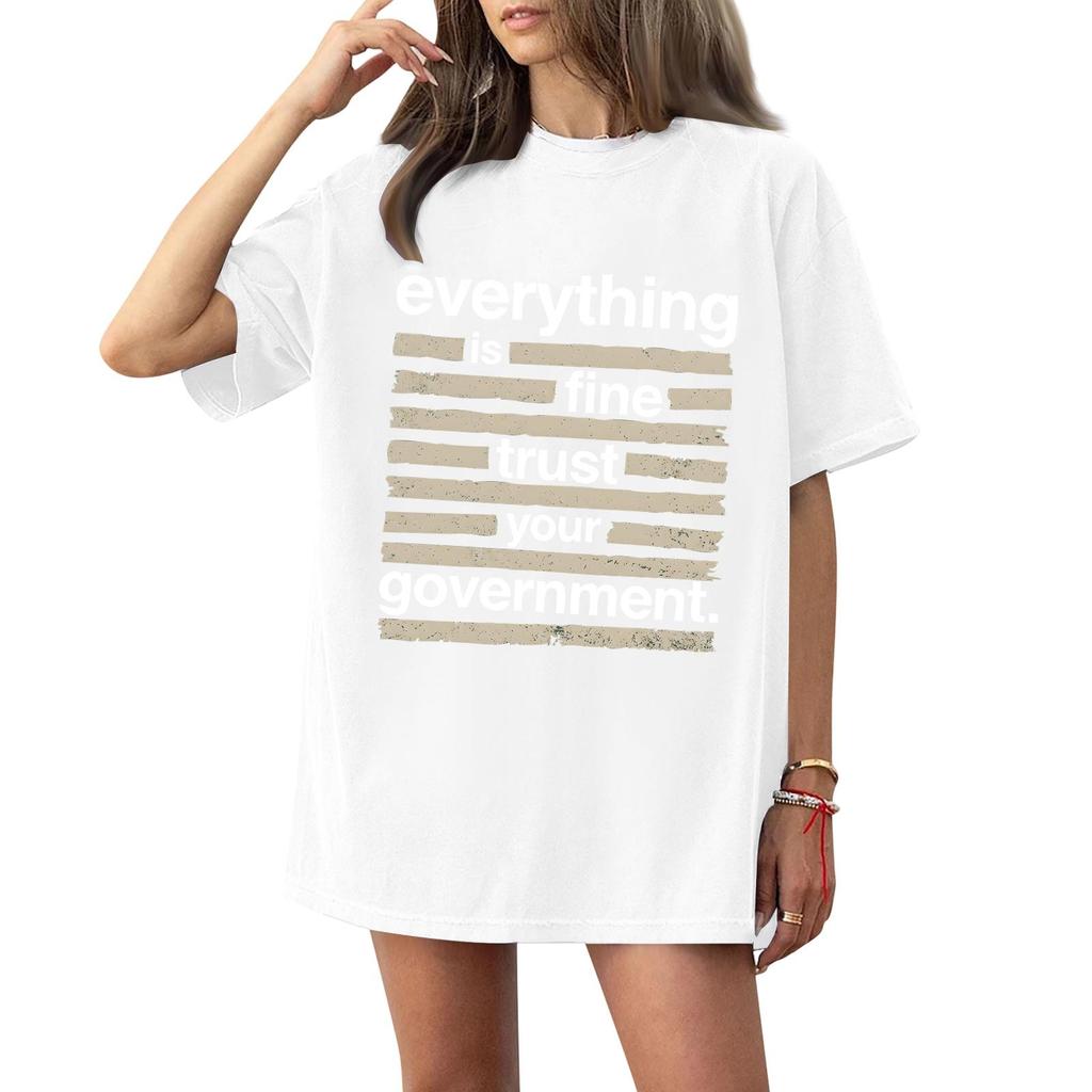 Women's And Men's Fashionable Round Neck Casual Print Short Sleeved T-shirt Top