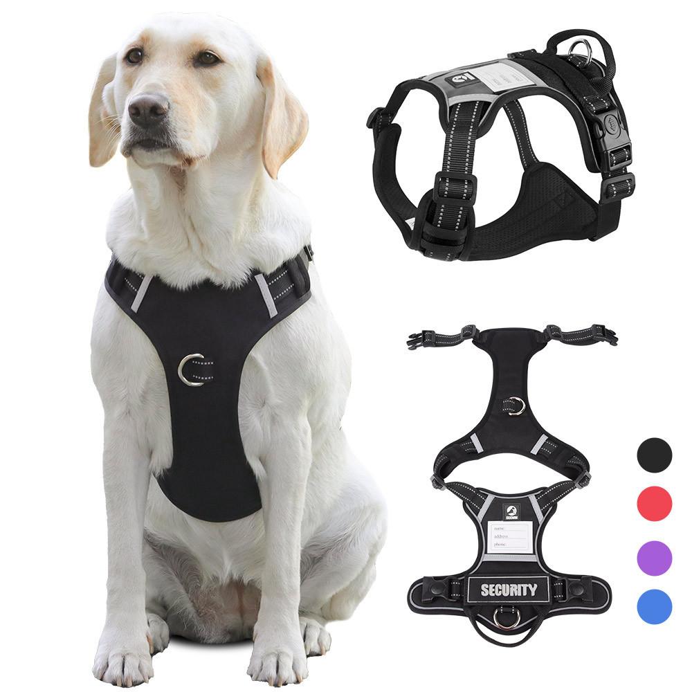 Oxford Fabric Pet Harness With Reflective Features For Safe Night Walks With Dogs
