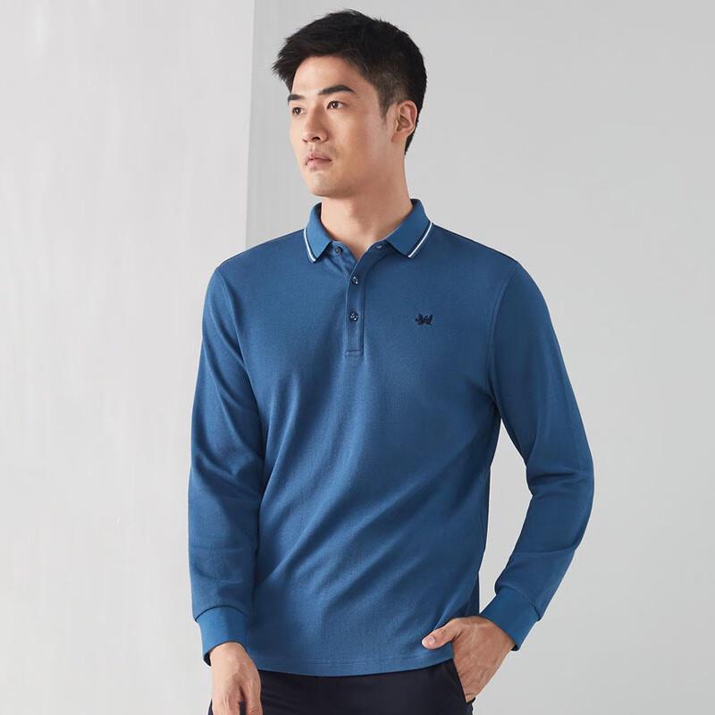 YOUNGOR Soft Breathable Men s Long Sleeve Polo Shirt 2XL
