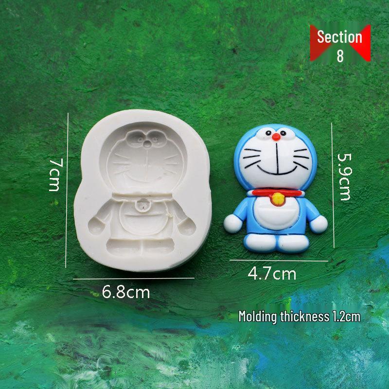 Silicone Molds: KT Cat & Little White Rabbit for Chocolate, Fondant, Cake, Resin DIY
