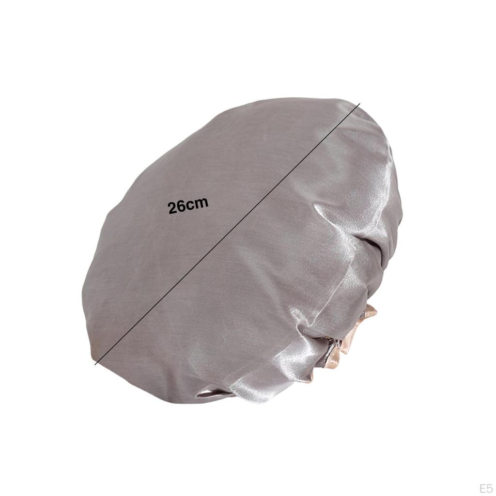 Deluxe Shower Cap for Long and Thick Hair - Premium Waterproof Protection Salon Spa