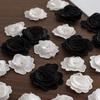 10Pcs/Set Black White 3D Flower Water-Soluble Embroidered Patch Handmade DIY Wedding Dress Sewing Applique Craft