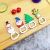Christmas Bottle Opener Santa Snowman Stainless Steel Bottle Openers Magnetic Refrigerator Sticker 2025 Party Decor Supplies